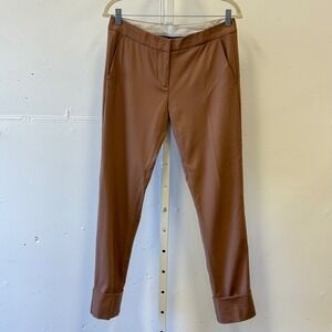 Space Style Concept Italy Camel Brown Cuffed Tapered Trousers Pants Size 42